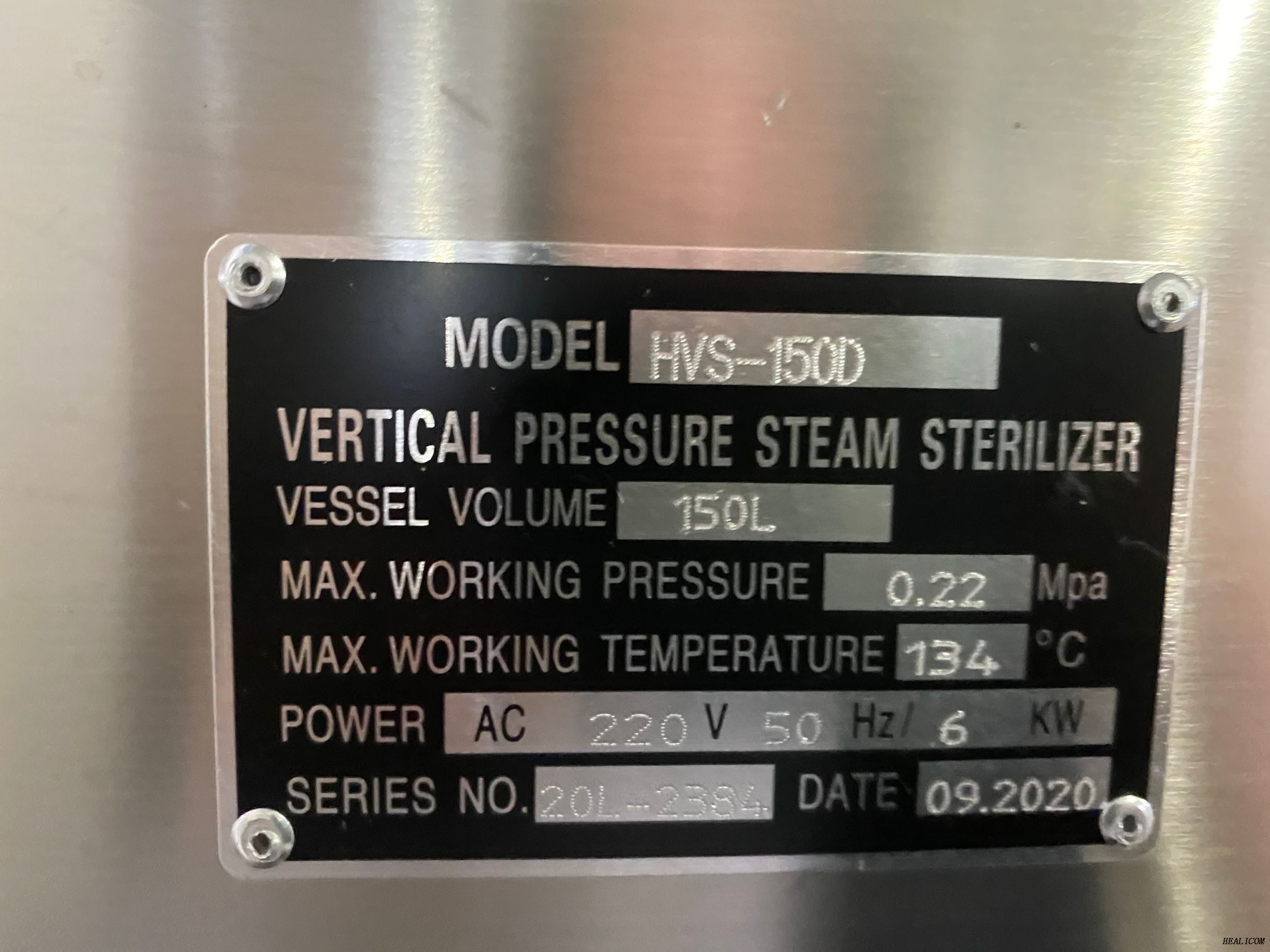 75L litres Stérilisateur à vapeur à pression verticale autoclave vertical entièrement automatique