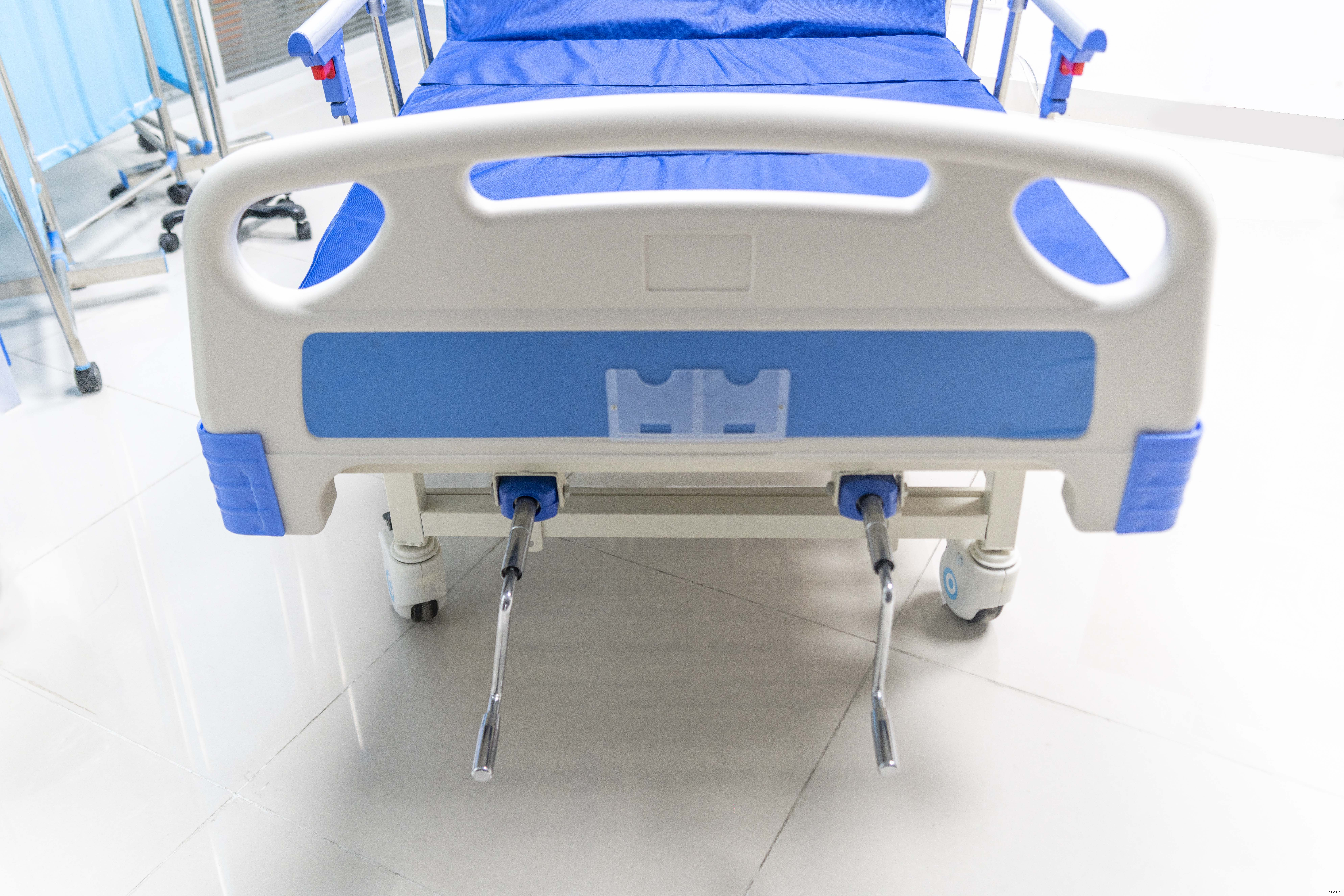 Lit manuel à deux manivelles de meubles d'hôpital Dp-A209 de haute qualité